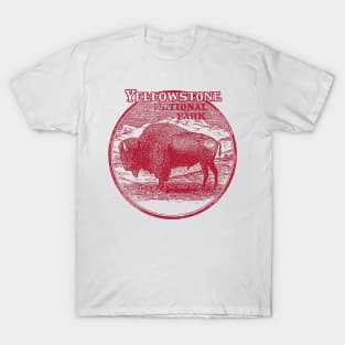 Yellowstone National Park Vintage Bison T-Shirt